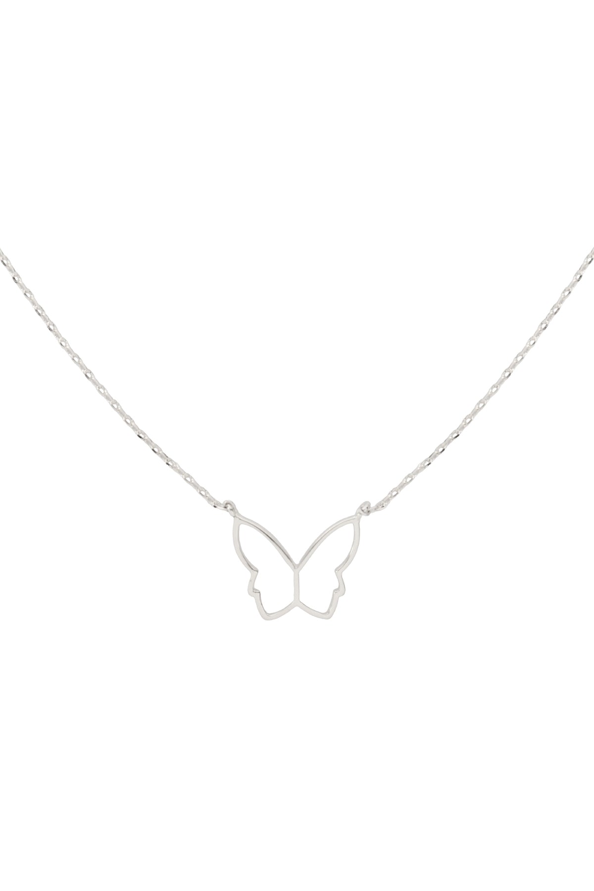 OPEN BUTTERFLY CHARM NECKLACE