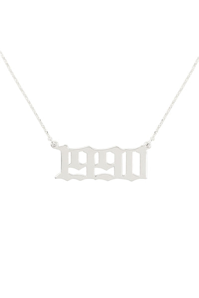 "1990" BIRTH YEAR PERSONALIZED NECKLACE