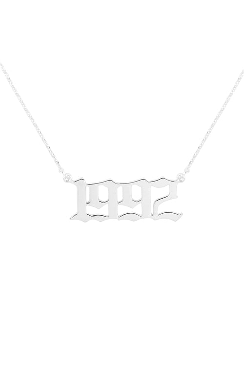 "1992" BIRTH YEAR PERSONALIZED NECKLACE