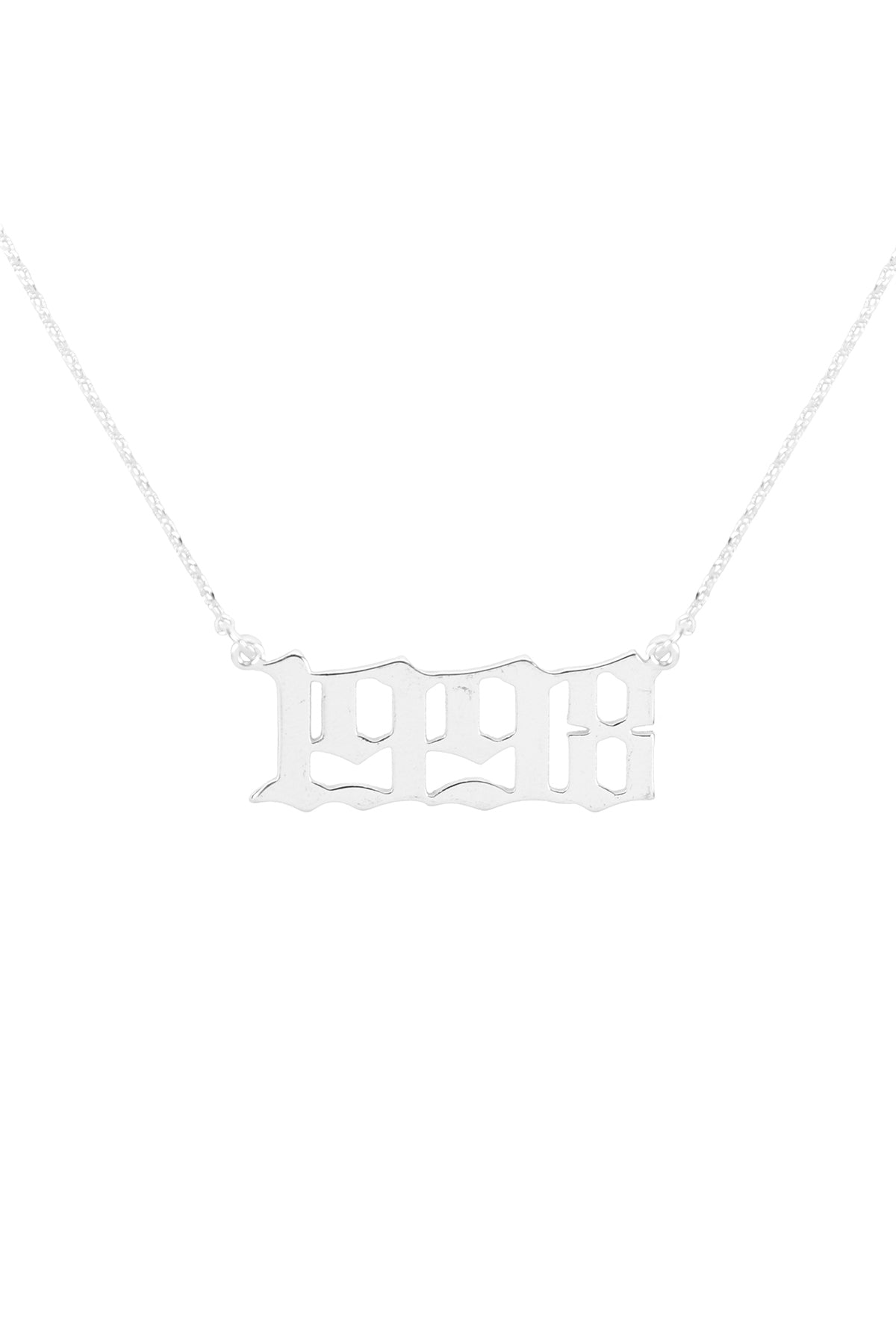 "1998" BIRTH YEAR PERSONALIZED NECKLACE