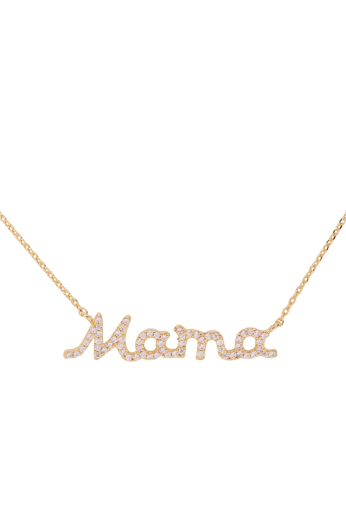 MAMA PAVE CUBIC ZIRCONIA INSPIRATIONAL NECKLACE (NOW $4.00 ONLY!)