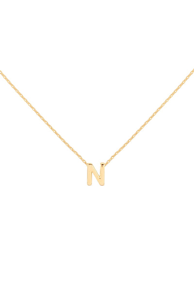 "N" INITIAL DAINTY CHARM NECKLACE