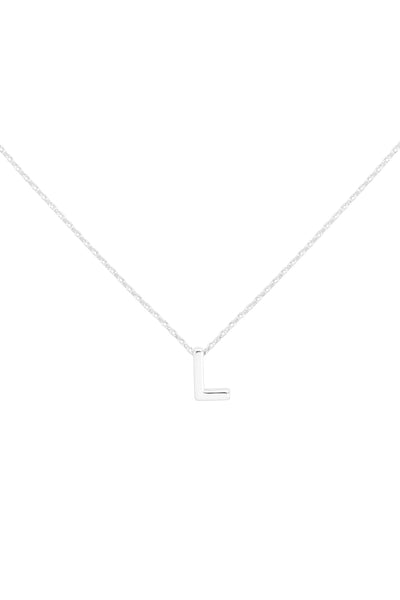 "L" INITIAL DAINTY CHARM NECKLACE