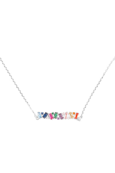 BAGUETTE STONE BAR NECKLACE  (NOW $ 2.00 ONLY!)
