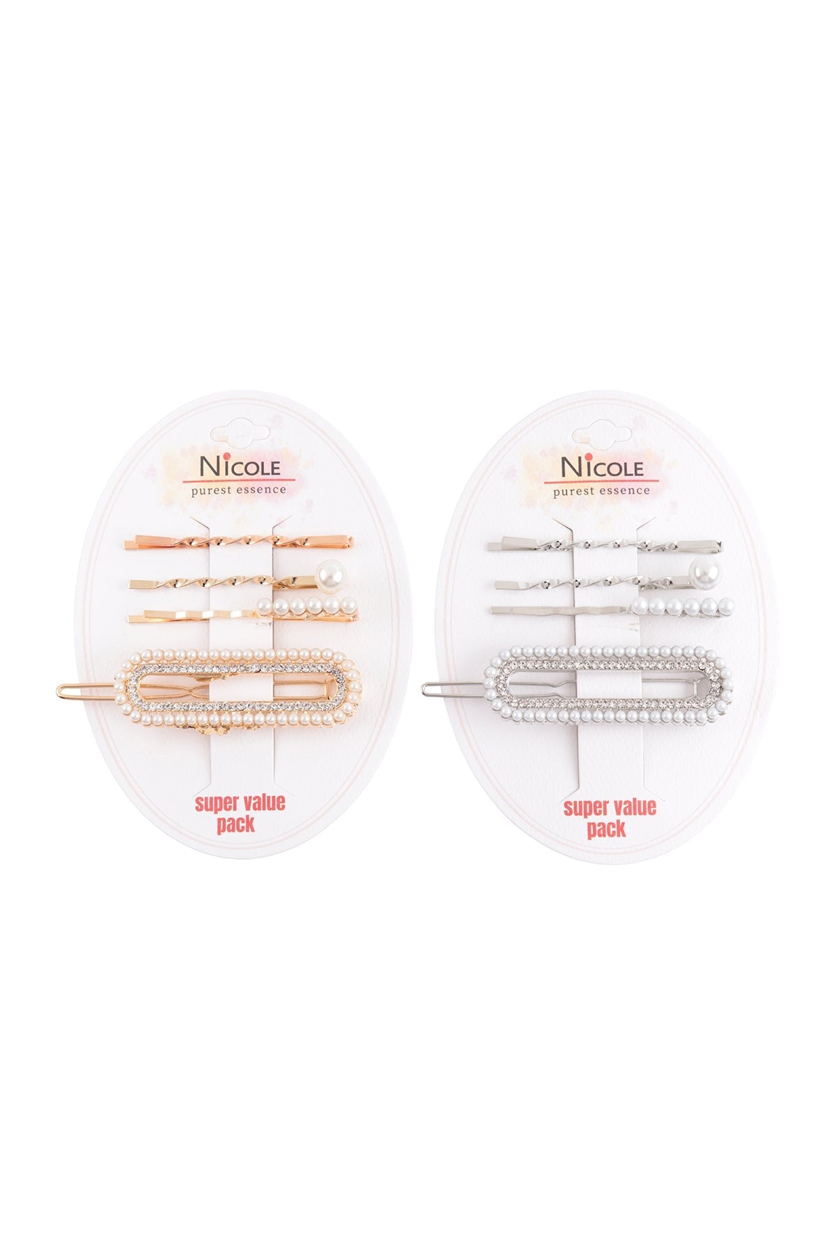 OVAL PEARL RHINESTONE BOBBY PIN ASSORTED HAIR ACCESSORIES