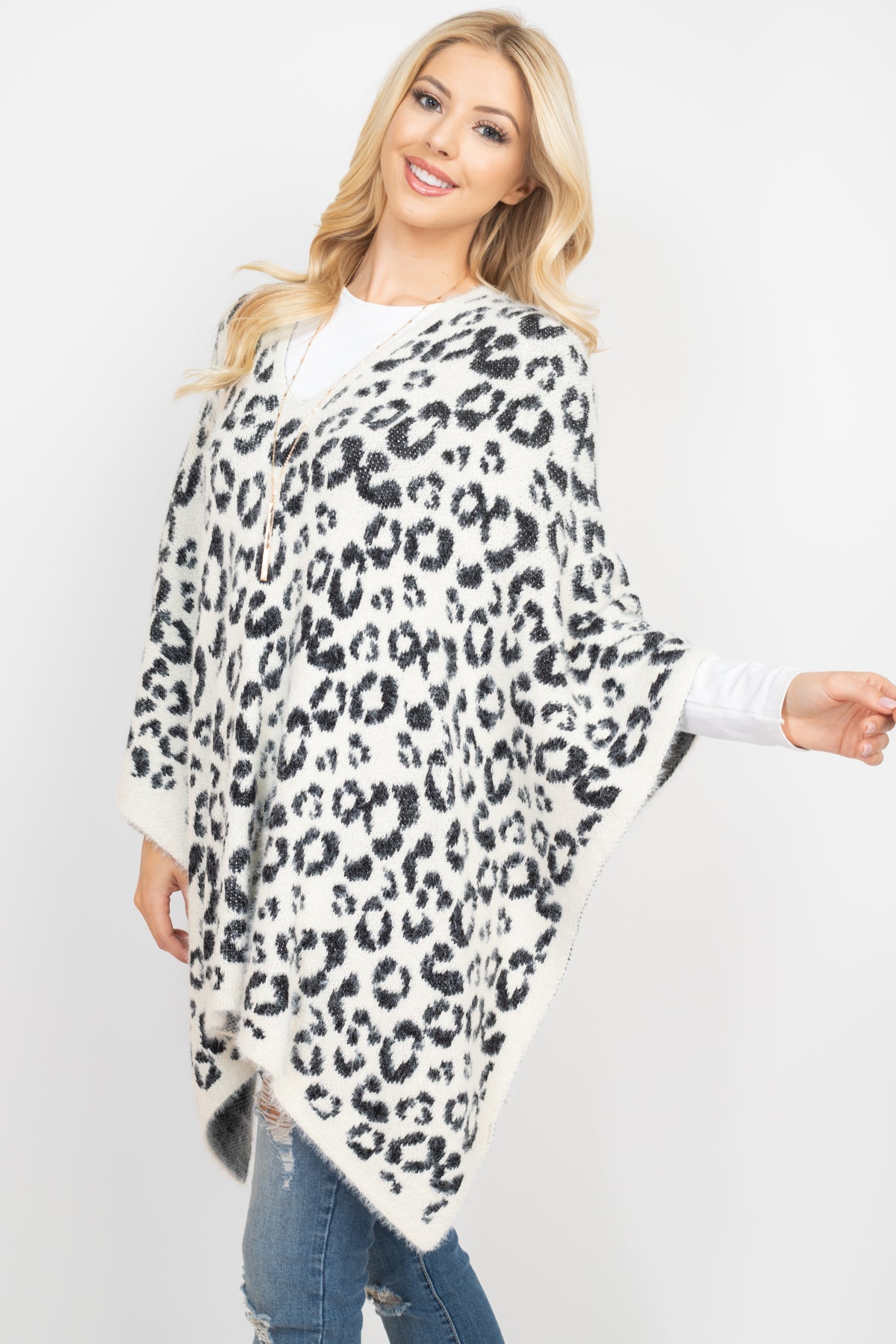 LEOPARD PRINT PONCHO (NOW $10.75 ONLY!)