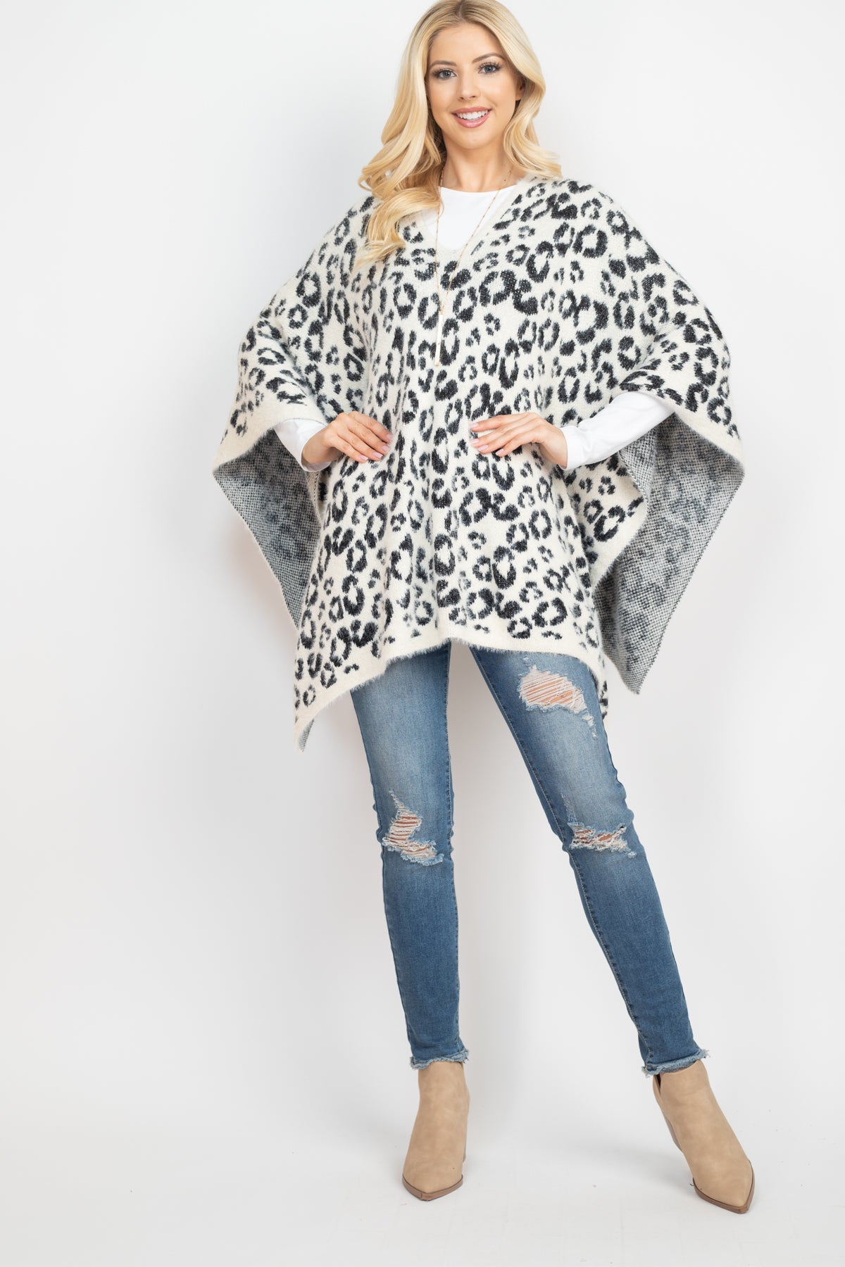 LEOPARD PRINT PONCHO (NOW $10.75 ONLY!)