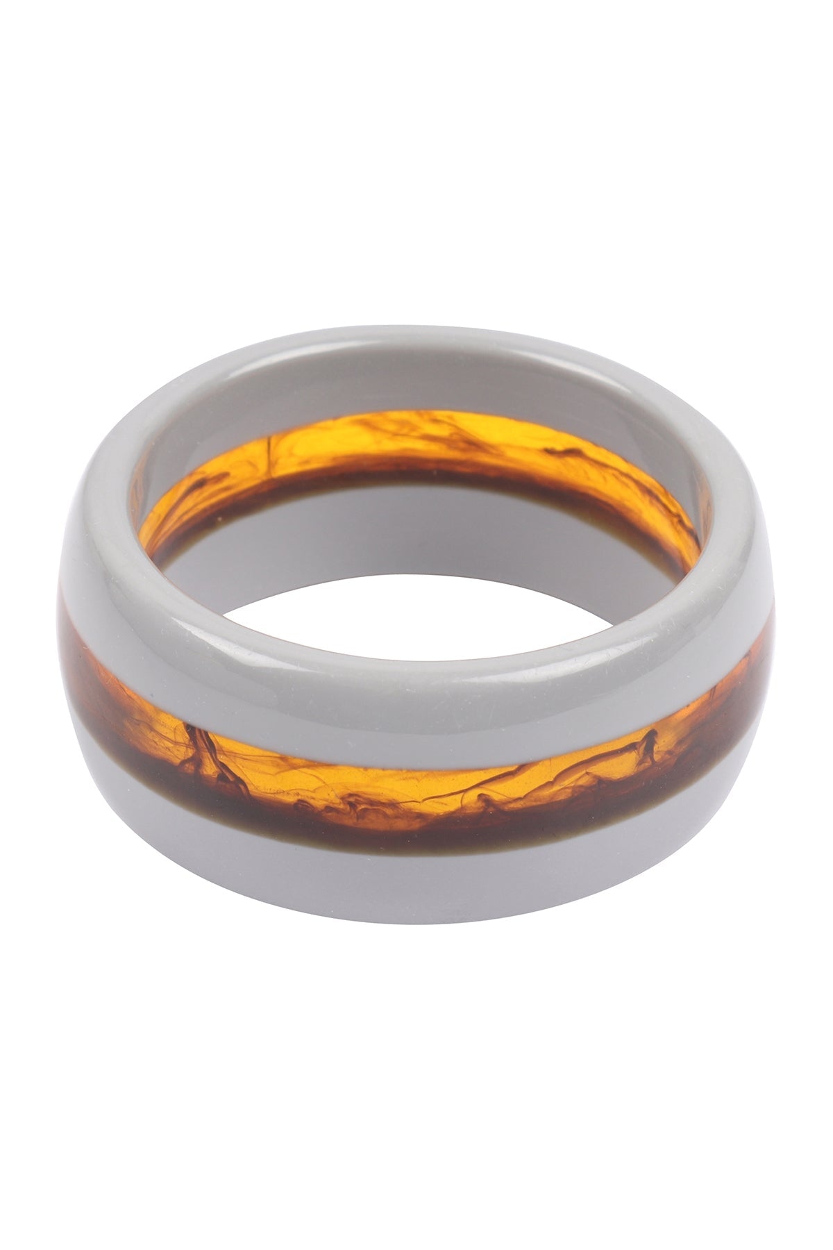 TWO TONE ACETATE BANGLE BRACELET