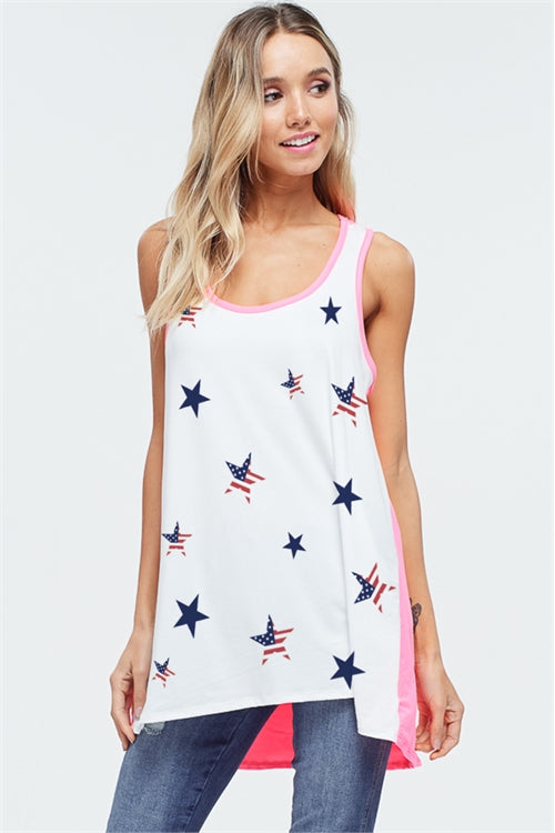 STAR ALL OVER NEON TANK TOP-2-2-2