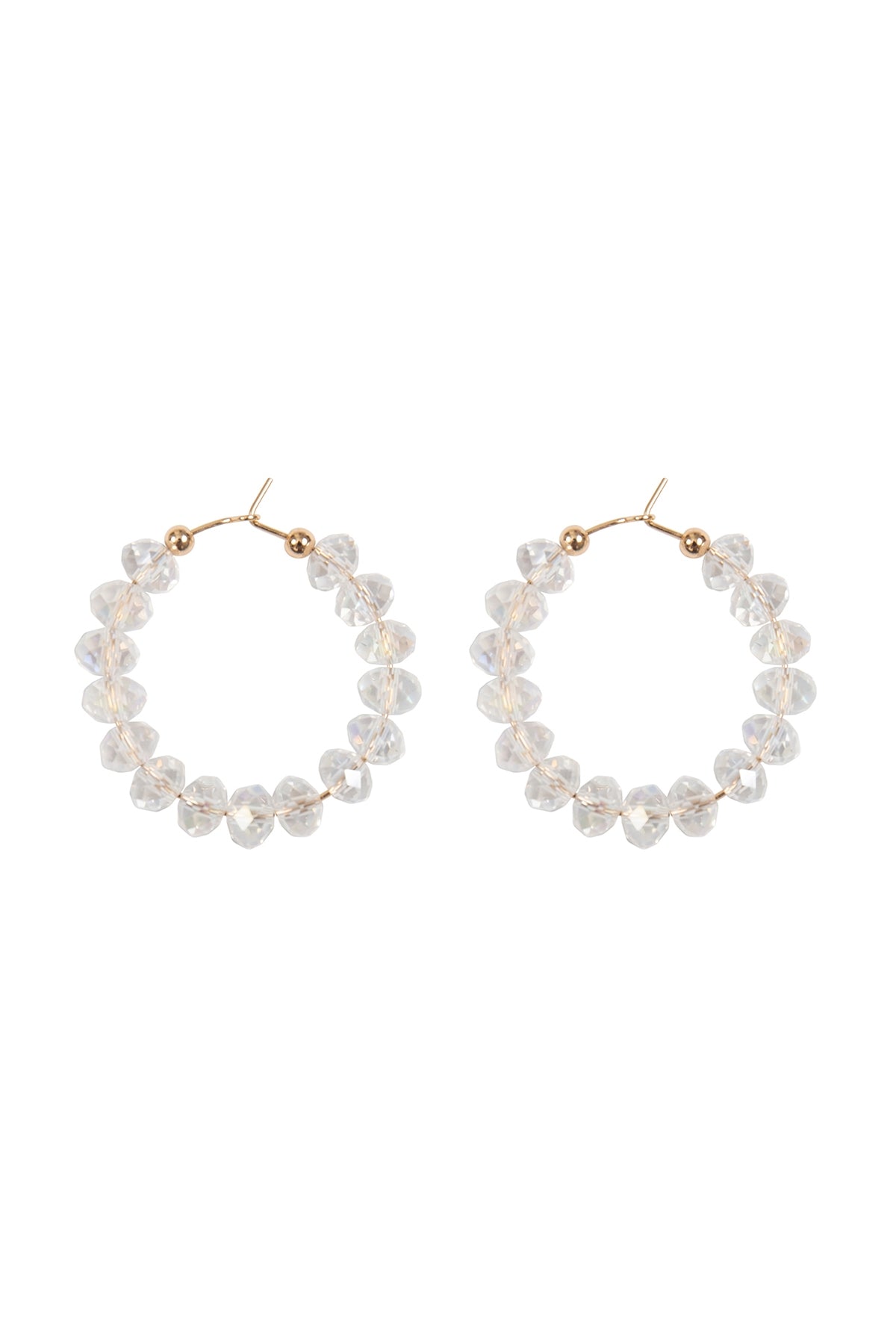 RONDELLE BEADS ROUND HOOP EARRINGS (NOW $2.75 ONLY!)