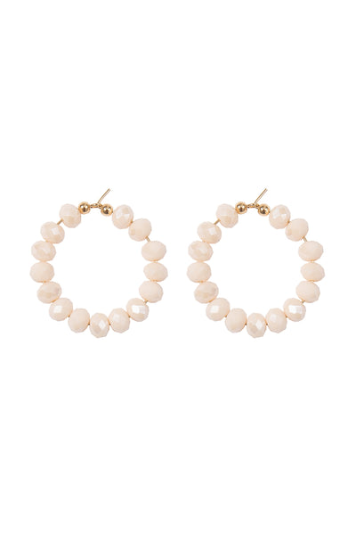 RONDELLE BEADS ROUND HOOP EARRINGS (NOW $2.75 ONLY!)
