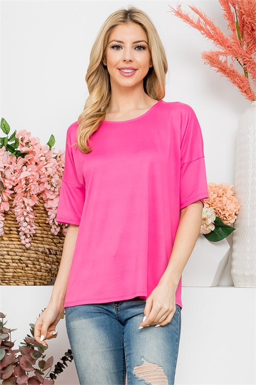 YMT20041-HALF SLEEVE BOAT NECK SOLID OVERSIZED TOP-1-2-2-2