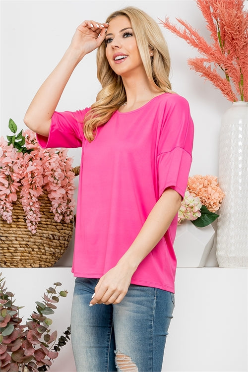 YMT20041-HALF SLEEVE BOAT NECK SOLID OVERSIZED TOP-1-2-2-2