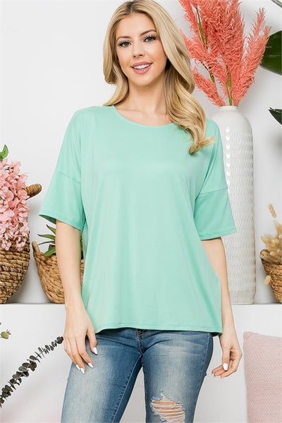 YMT20041-HALF SLEEVE BOAT NECK SOLID OVERSIZED TOP-1-2-2-2