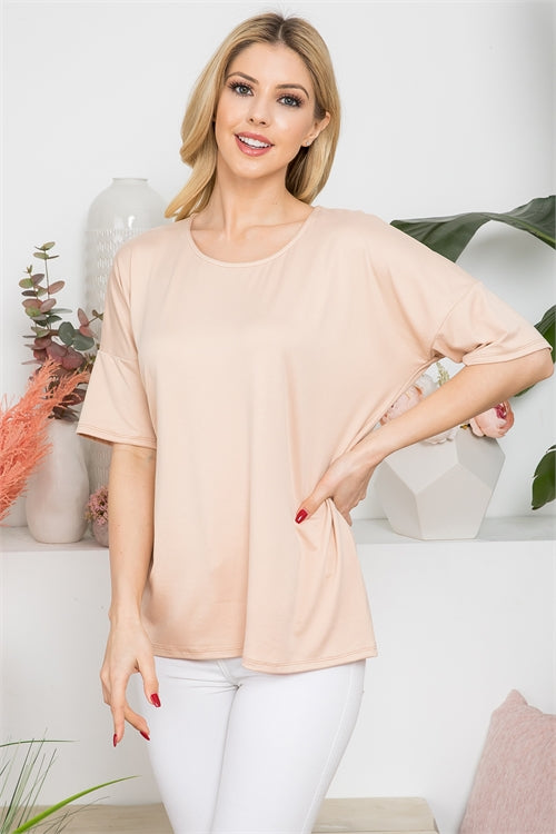 YMT20041-HALF SLEEVE BOAT NECK SOLID OVERSIZED TOP-1-2-2-2