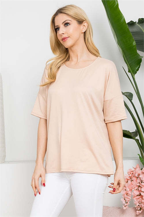 YMT20041-HALF SLEEVE BOAT NECK SOLID OVERSIZED TOP-1-2-2-2